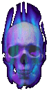 a sick gif of a flaming skull