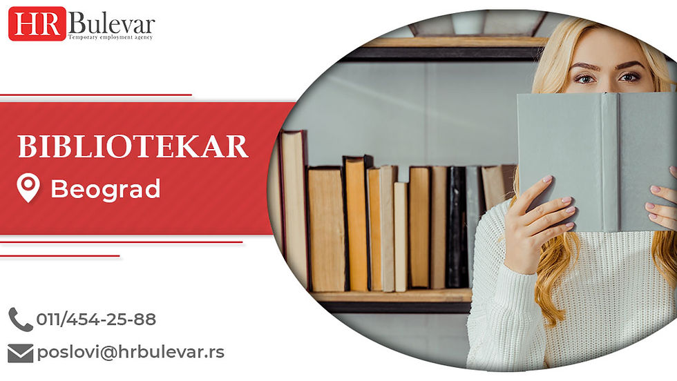 HR Bulevar, Bibliotekar, Poslovi, Oglasi za posao, Beograd, Srbija