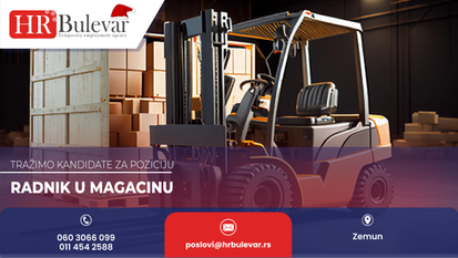 Radnik u magacinu | Oglas za posao, Zemun