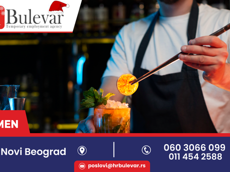 Barmen - Konobar u veganskom restoranu | Oglas za posao, Novi Beograd