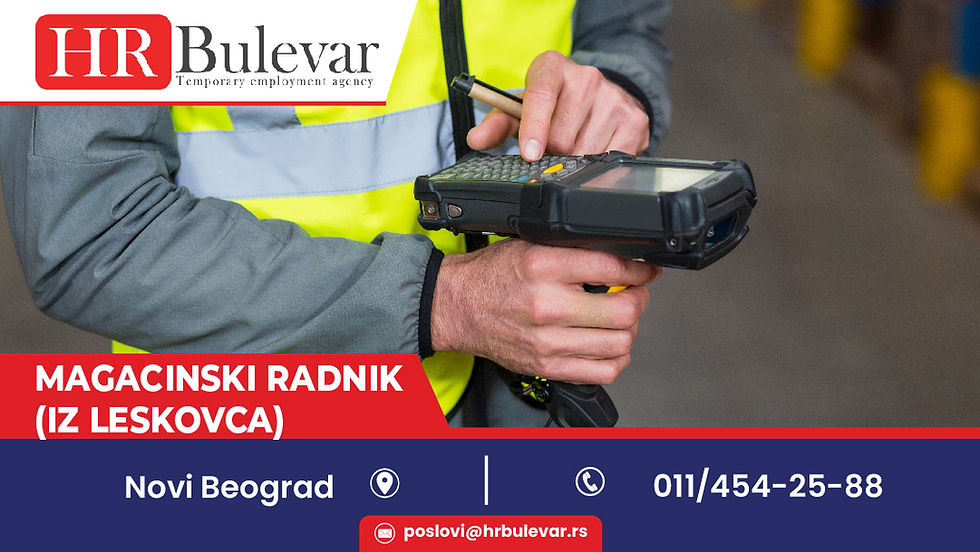 Novi Beograd, Magacinski radnik, Oglasi za posao, Novi Sad