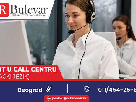 Agent u call centru (nemački jezik) | Beograd, zarada 93.000 - 175.000 rsd