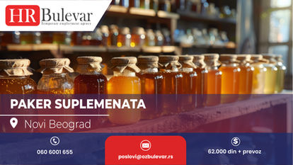 Paker suplemenata | Oglas za posao, Novi Beograd
