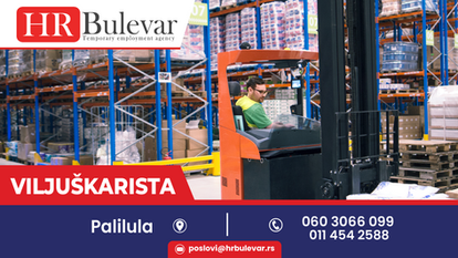 Viljuškarista sa sertifikatom | Oglas za posao, Palilula + 80.000 rsd