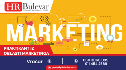 Praktikant iz oblasti marketinga | Oglas za posao, Vračar