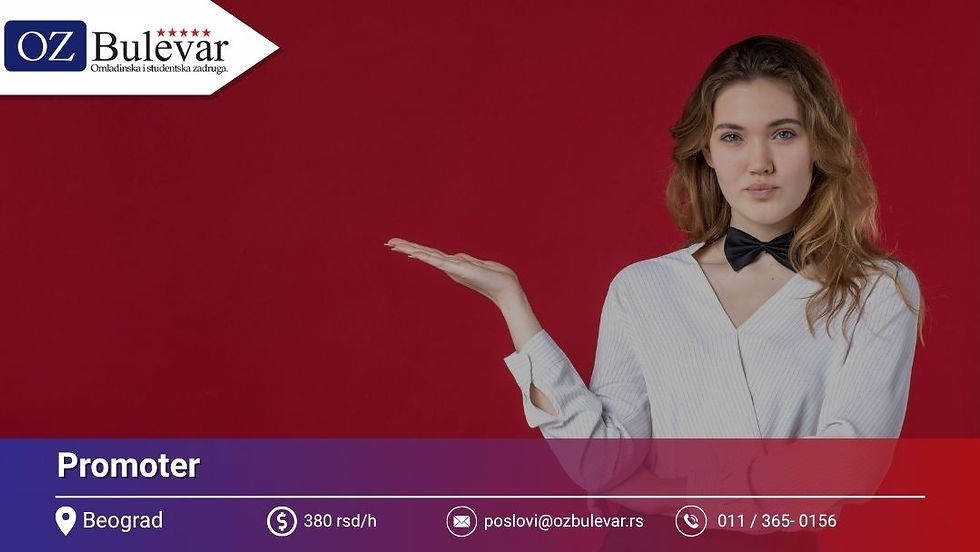 Student radi kao promoter