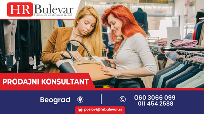 Prodajni Konsultant | Oglas za posao, Beograd + zarada: 60.000