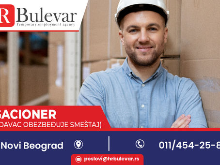 Magacioner | svi gradovi – Beograd + smeštaj + prevoz, zarada 60. 000 rsd