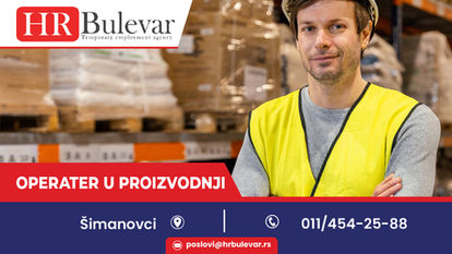 Operater u proizvodnji | Šimanovci, zarada 65. 000 rsd