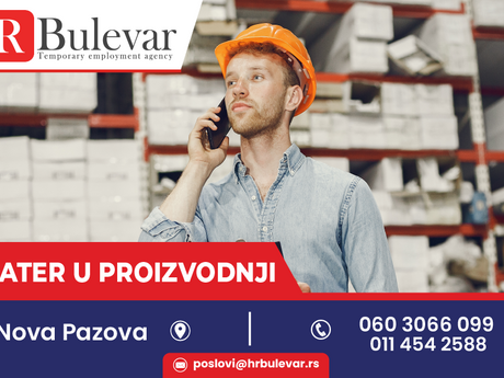 Operater u proizvodnji | Oglas za posao, Nova Pazova + smeštaj + 60.000