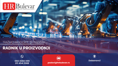 Radnik u proizvodnji | Oglas za posao, Dobanovci