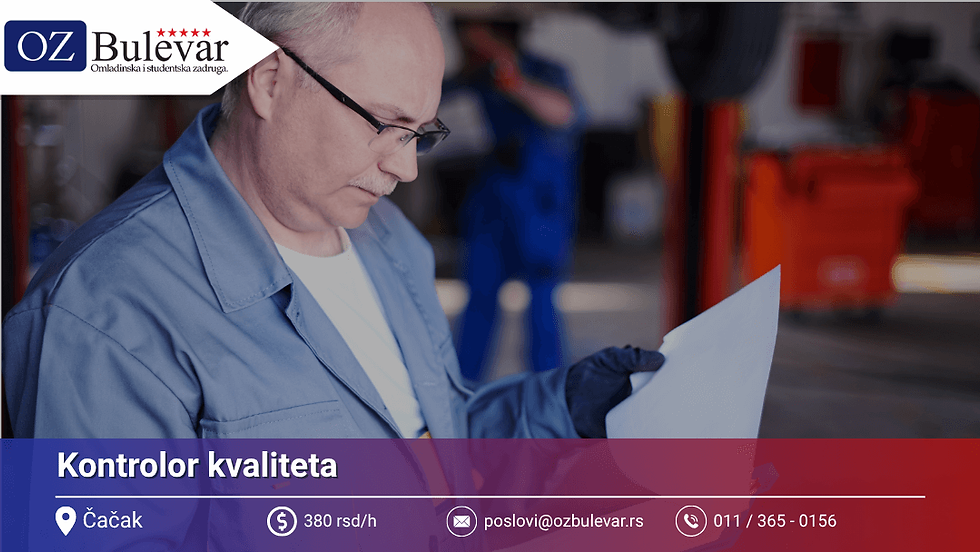 Kontroler kvaliteta u autoindustriji