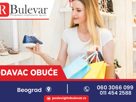 Prodavac obuće | Beograd, zarada 44.000 rsd. + prevoz