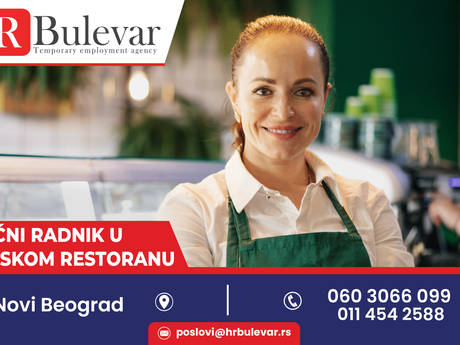 Pomoćni radnik u veganskom restoranu | Oglas za posao, Novi Beograd