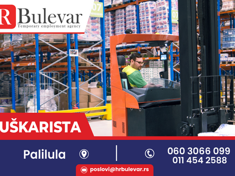 Viljuškarista sa sertifikatom | Oglas za posao, Palilula + 80.000 rsd