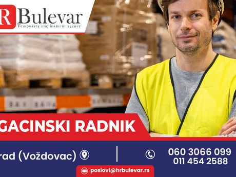 Magacinski radnik | Beograd (Voždovac) + obezbeđen smeštaj , zarada 60.000 rsd.