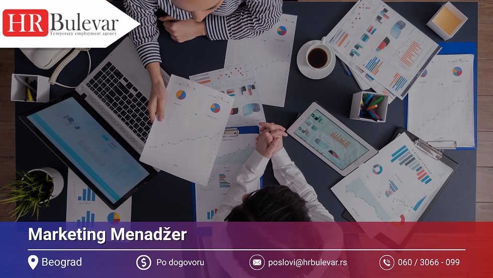 oglas za posao, marketing menadžer, beograd