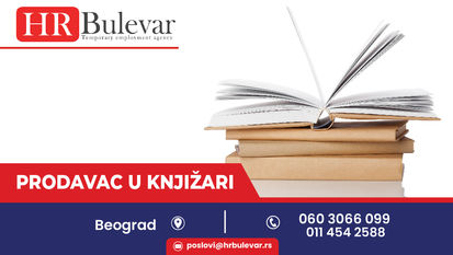 Prodavac u knjižari | Beograd, zarada 54.000 rsd.