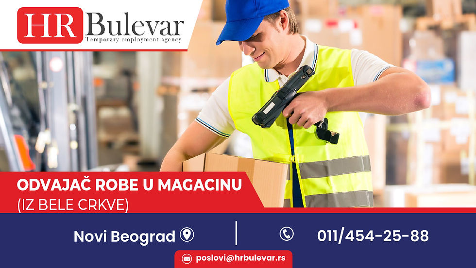 Novi Beograd, Odvajač robe u magacinu, Oglasi za posao, Bela Crkva