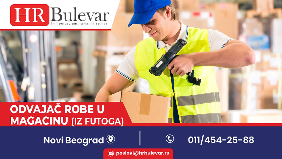 Novi Beograd, Odvajač robe u magacinu, Oglasi za posao, Futog