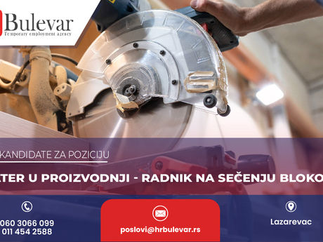 Operater u proizvodnji - Radnik na sečenju Ytong bloka | Oglas za posao, Lazarevac
