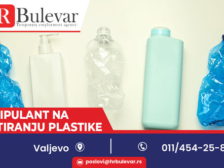 Manipulant na sortiranju plastike | Valjevo, zarada 40.000 rsd