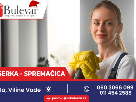Serviserka - Spremačica | Oglas za posao, Palilula, Viline Vode