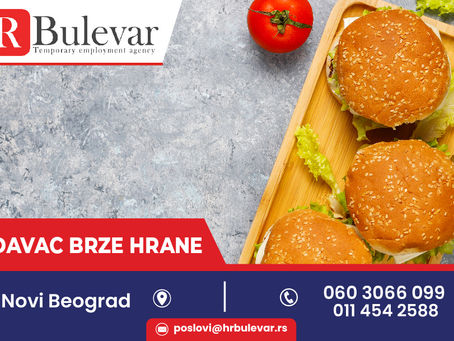 Prodavac brze hrane | Novi Beograd, zarada 70.000 rsd.
