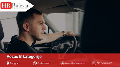 Vozač B kategorije | Oglas za posao, Beograd