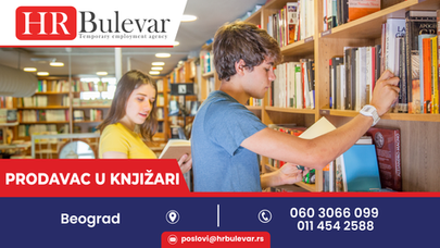 Prodavac u knjižari | Oglasi za posao, Beograd