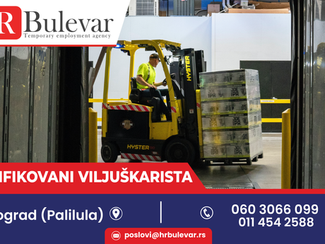 Viljuškarista sa sertifikatom | Oglas za posao, Beograd