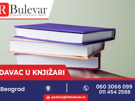 Prodavac u knjižari | Beograd, zarada 54.000 rsd.