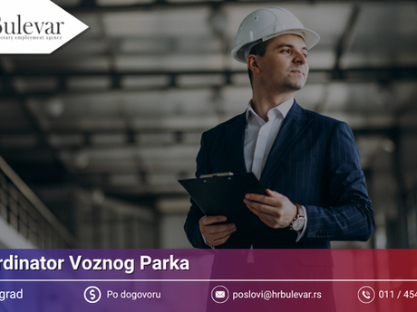 Koordinator Voznog Parka | Oglas za posao, Beograd