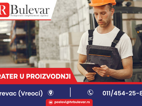 Operater u proizvodnji | Lazarevac, zarada 48.000 rsd. + bonusi