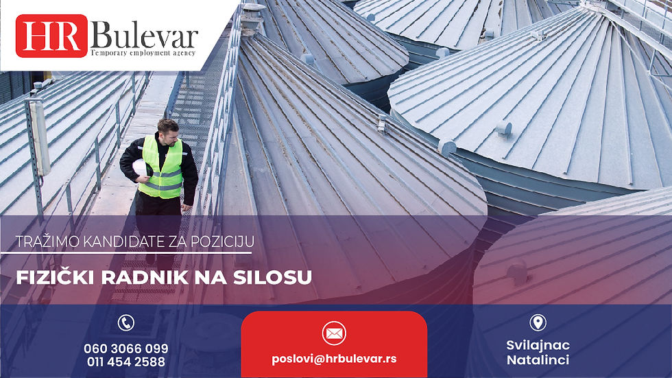 Fizički radnik na silosu | Oglas za posao, Sviljanac i Natalinci