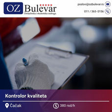 Kontrolor kvaliteta u autoindustriji | Čačak | Posao za studente - Omladinska Zadruga Bulevar