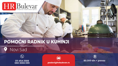 Pomoćni radnik u kuhinji | Oglas za posao, Novi Sad