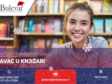 Prodavac u knjižari | Oglasi za posao, Novi Sad