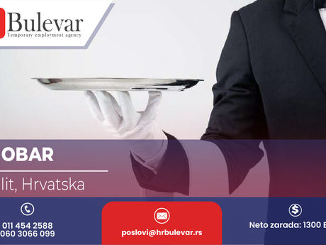 Konobar | Oglas za posao, Split - Hrvatska
