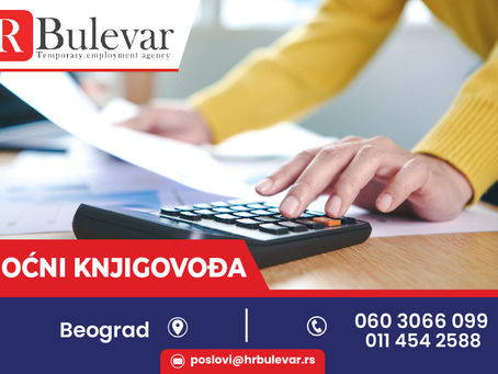 Pomoćni knjigovođa | Beograd, zarada 60.000 rsd.