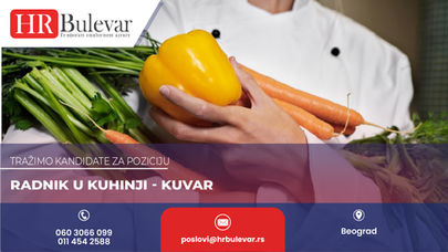 Radnik u kuhinji - kuvar | Oglas za posao, Beograd
