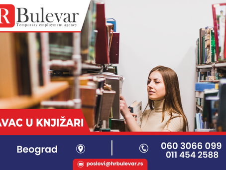 Prodavac u knjižari | Oglasi za posao, Beograd