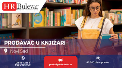 Prodavac u knjižari | Oglas za posao, Novi Sad