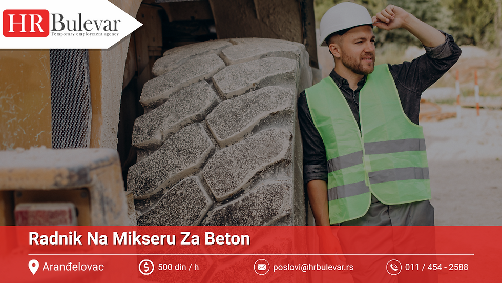 Rad Na Automatskoj Liniji Za Ivičnjake | Oglas za posao, Aranđelovac