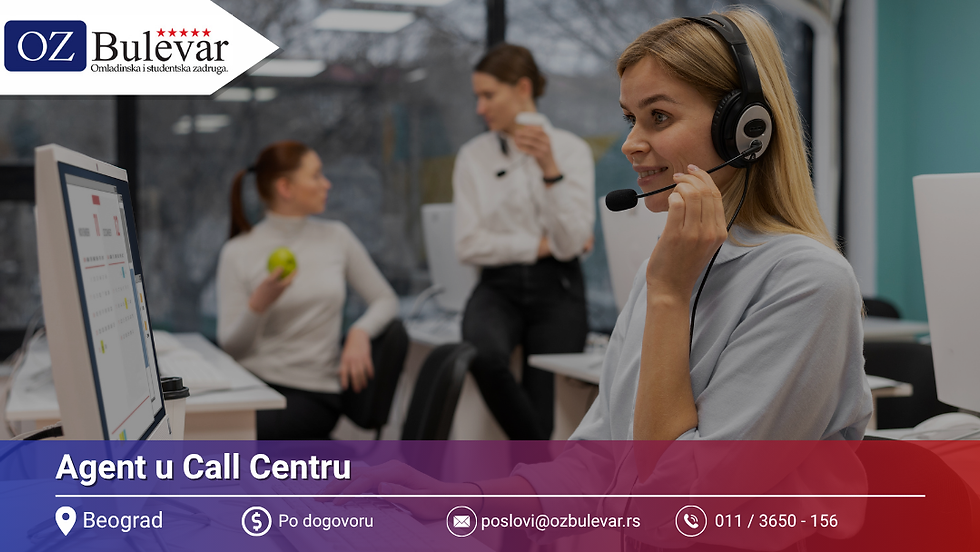 Agent u call centru | Posao u Beogradu