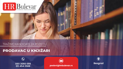 Prodavac u knjižari | Oglas za posao, Beograd