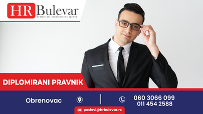 Diplomirani pravnik sa dobrim poznavanjem gradjanskog prava | Oglas za posao, Obrenovac