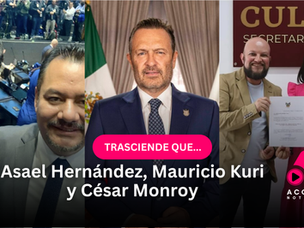 Asael Hernández, Mauricio Kuri y César Monroy