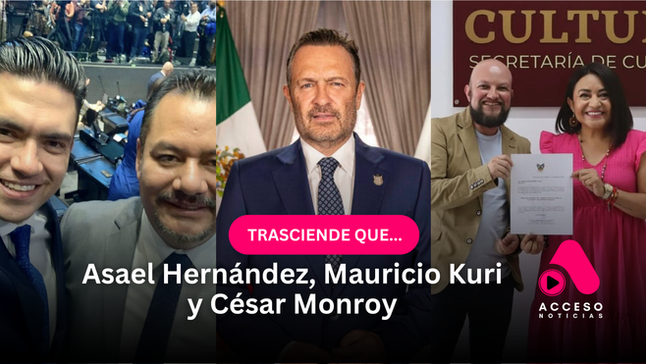 Asael Hernández, Mauricio Kuri y César Monroy