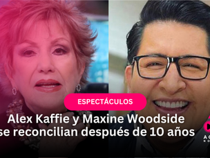Alex Kaffie y Maxine Woodsidese reconcilian después de 10 años